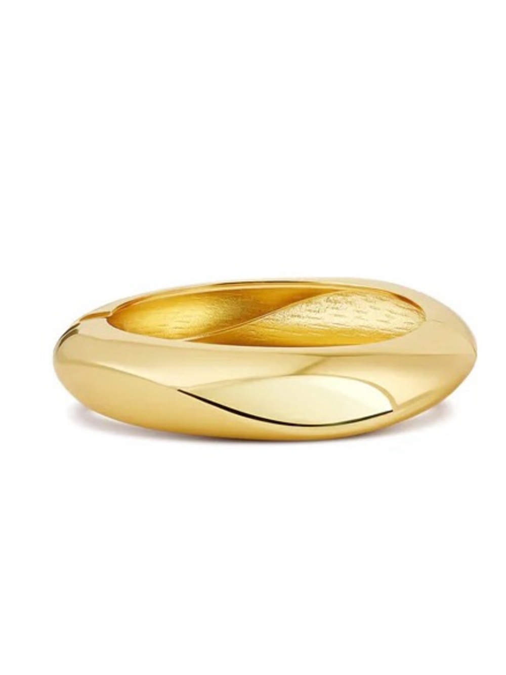 Gold Bangle - Polished 24k Gold plated Dome Bracelet - Women Jewelry by Mayamar